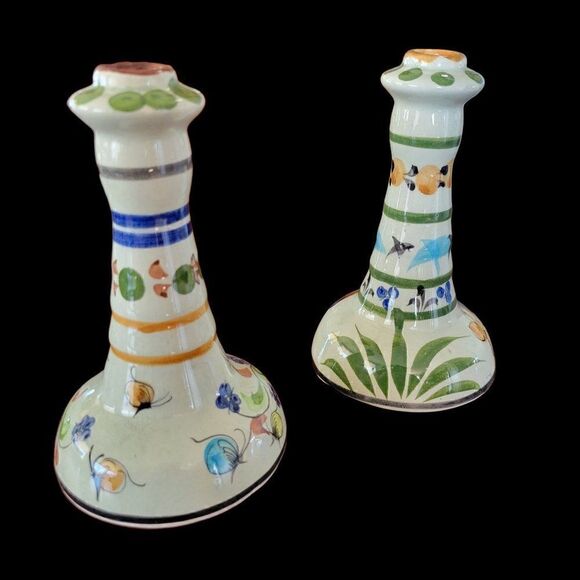 Vintage Tonala Handpainted Candle Holders (Set of 2) - Picture 3 of 10